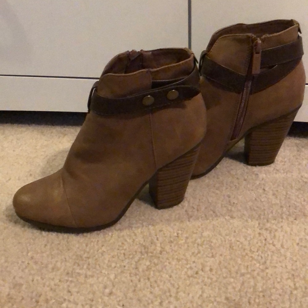 Brown Heeled Booties